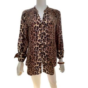 JOIE LEOPARD PRINT BLOUSE